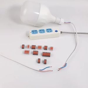 Bộ 10 Đầu Nối Dây Mini Bộ Đầu Nối Nhanh Khối Đầu Cuối Lò Xo Đầu Nối Đòn Bẩy Loại Nối Dây Điện Cho Các Dự Án DIY
