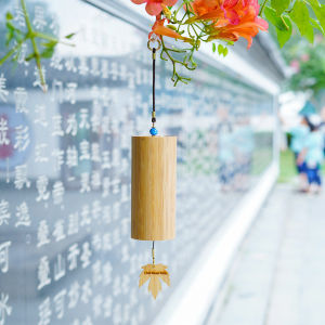 Japanese Antique Bamboo Wind Chimes Ancient Hand-cranked Bamboo Tube Chord Wind Chimes Gifts Lucky Charm 2025