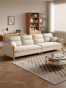 Apartment Friendly Cream-colored Linen Sofa