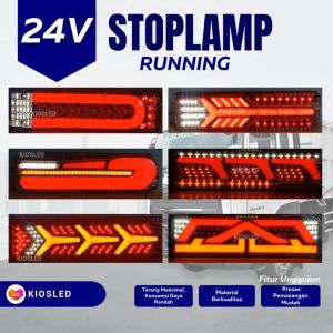 24 Volt - Stoplamp Lampu Rem Belakang Running 1 Set Untuk Truck Part 3