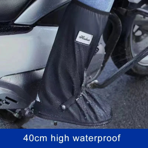 Authentic HuiHua Thickened Waterproof Shoes Cover for Rain Hard Pressed Texture Process Anti -Slip Rain Boots for Men and Women Outdoor Riding Motorcycle Cycling Walking Hiking Rain Shoe Cover 1 Year Warranty