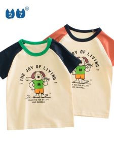 Áo Thun Trẻ Em Tay Ngắn Cotton Nguyên Chất Mùa Hè 27kids Áo Thun Trẻ Em Họa Tiết Hoạt Hình Thời Trang Cho Bé Trai Và Bé Gái