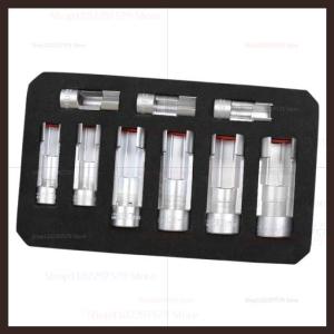 OLOEY | 9 Piece 10-22Mm Removal Socket Set Open Fuel Line For Slotted Oxygen Sensor Flare Nut Socket Fuel Injection Repair tool.