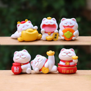 Mini Cute Cat Toy Blind Box Car Decoration Creative Gift Lucky Cat Figurine Collectible PVC Material Desktop Car Ornament