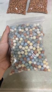 เม็ดดินเผาญี่ปุ่น เม็ดดินเผามวลหนัก เเละป็อปเปอร์สีอิฐ และสีพาสเทลขนาด8ml บรรจุ100 กรัม&500กรัม