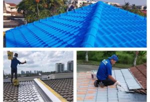 5Kg Qinglong QL Roofing Waterproof Coating 青龙屋面彩色防水胶 Waterproofing Membrane Bumbung Bocor ( T-200 Pentens T200H T200 ~ Oriental Yuhong Smar Coating 968 ~ Nippon Flex 200 )