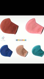 5 cái khẩu trang vải tole lạnh màu trơn 3 lớp chống nắngchống bụi kháng khuẩn