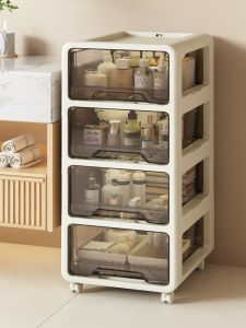 Multi-Layer Drawer Style Storage Cabinet Toy Snack Bathroom Organizer Cart Mobile Home under Table Space Saving Rack Shelf