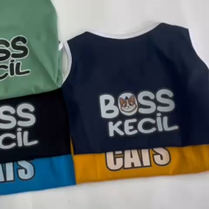 Baju Kucing Mayo Series Boss Kecil Bahan Katun Combed
