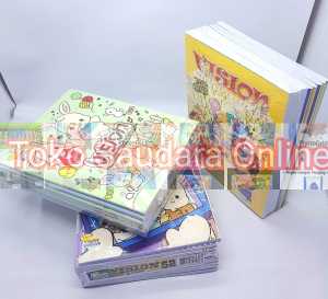 Buku Tulis Vision 58 Lembar 6 Pack / 10 Buku per Pack dengan Motif Kartun Animasi Murah Berkualitas