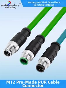 Gzvich | 8-Core Flexible Dual Shielded M12 to RJ45 Connector