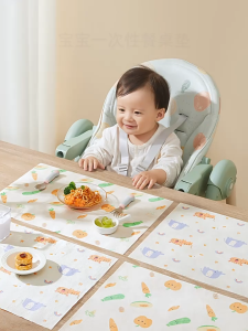 TEN-M JOURNEY Disposable Baby Placemat Waterproof Oilproof Portable Travel Feeding Mat Baby Dining Chair Mat