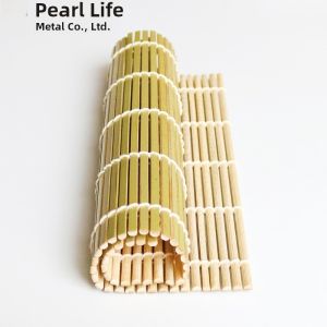 Natural Bamboo Sushi Mat Green Skin Wide Curtain Kitchen Cooking Tool for Sushi DIY Pearl Life C-6384 Sushi Rolling Mat