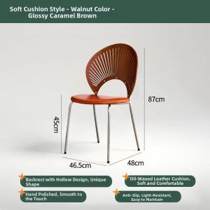 MOLORE | Stylish Luxe Modern Minimalist Vintage Shell Dining Chair