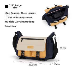 Cwatcun | Waterproof Shoulder Camera Bag for Multiple Cameras