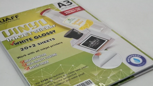 PaperCornerPh - QUAFF A3 Waterproof Vinyl Sticker for Inkjet - White Glossy/White Matte/Semi-Clear