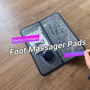 Electric EMS Foot Massager Pad Portable Foldable Massage Mat Relief Pain Muscle Stimulation Improve Blood Circulation