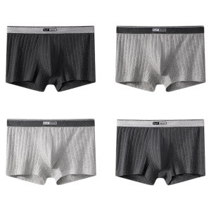 Miiow | Mens Cotton Antibacterial Breathable Underwear Mid-Waist Sport Style Large Size Seamless Shorts Comfortable Underpants
