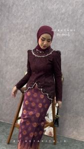 Set Kebaya Couple Modern Kutu Baru Sera Series Set Kebaya Wisuda Lamaran Tunangan Full Payet Batik Baju Couple Kondangan Terbaru 2024