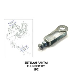 Setelan Rantai Thunder "A" (Harga Per 1 PCS) - Stelan Rante Anting Anting Chain Adjuster + Plat Suzuki Thunder 125 Kwalitas Grade A