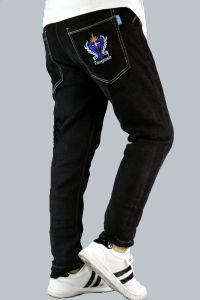 Boys Spring Autumn Loose Fit Soft Stretchy Lightweight Denim Jeans Casual mid Waist Long Trousers Trendy Fashionable Kids Clothing