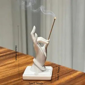 Buddha Hand Incense Holder Zen Mudra Hand Shaped Incense Stick Burner for Meditation  Home Decor PLA Material Finger Insertion