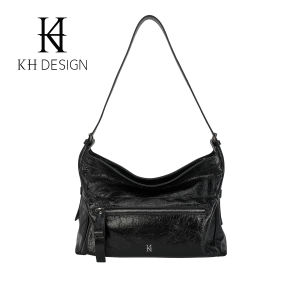 Meiji Womens Leather Shoulder Bag Large Capacity Commuter Tote Bag Luxury Crossbody Bag High End Handbag Fashionable Motorcycle Bag