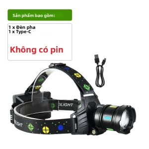 Đèn Pha LED Sạc Lại Mạnh Mẽ 18000000LM Ánh Sáng Trắng/vàng Dùng Cho Cắm Trại Câu Cá Thời Lượng Pin 15 Giờ Chống Nước