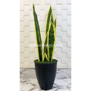 Pohon Hias Daun Lidah Mertua X10 Latex Artificial Pot Tawon Pirus Hitam Tanaman Imitasi Dekorasi Ruangan Rumah Aesthetic