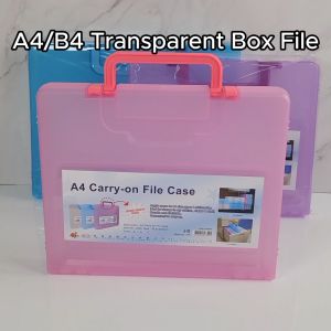 [SG Stock] A4/B4 PP Transparent Box File | Storage Box | File Organiser | Storage Box | Document Folder