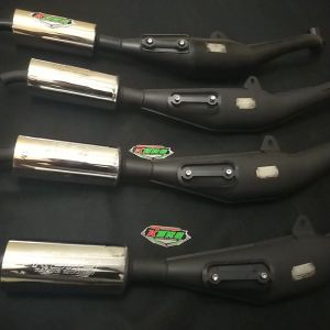Knalpot fizr perut hitam Tameng model ahm  full sirip by KBRS RACING EXHAUST