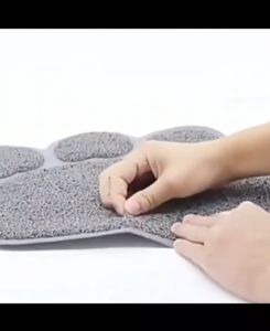 แผ่นดักทรายแมว ดักทรายแมว วางหน้าห้องน้ำแมว ดักจับทรายที่ร่วงจากเท้าแมว 40 x 30CMสัตว์เลี้ยง ป้องกันคราบสกปรก