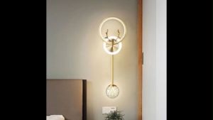Gold & Black Wall Lamp for Livingroom Kitchen Home Decorative Sconces Full Copper Modern Bedside Light