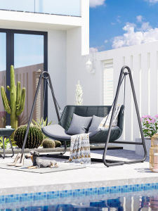 Smart Electric Automatic Swing Outdoor Courtyard Garden Double Bed Hanging Chair Popular Network Swing Simple Modern Art Style