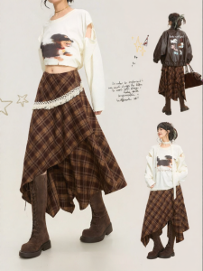 KEIKO | Chân Váy Xòe A-Line Bohemian Có Móng