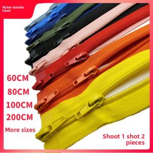 No.5 Nylon Double Headed Zipper Sleeping Bag Fine Tooth Zipper Clothes up down Pull Tail Zipper Extended Zipper 60CM 2M