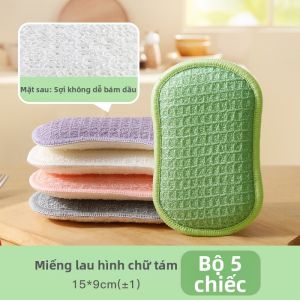 BEAR FAMILY | Bông Tẩy Rửa Bếp Hai Mặt Chống Dầu Thấm Nước Dày