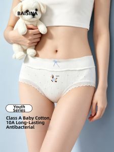 Baisina | High Quality Cotton Antibacterial Invisible Girls Sweet Triangle Panties