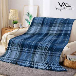 Multi Shade Blue Tartan Plaid Flannel Blanket Warm Soft Halloween Christmas Decorative Couch Warm Cozy All-Season Gift