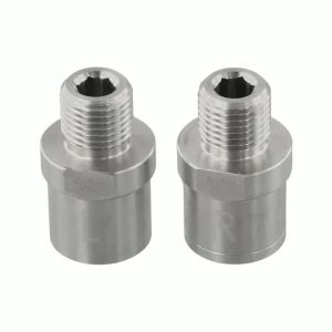 1 Pair Bicycle Pedal Adapters Bike Pedal Parts Fit 9/16 Inch Pedals For 1/2 Inch Cranks Stainless Steel For Cycling Accessories