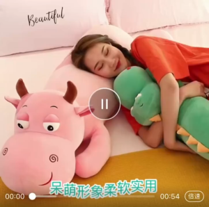 gấᴜ nhồi bông Chó Mũi Tim Khủng Long Tim Trâu Tim gối ôm cho bé gối ôm ngủ dài hình thú cute