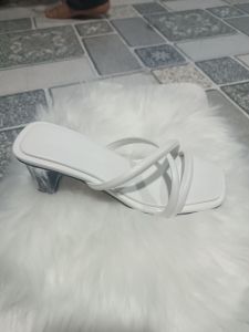 Guốc nữ cao gót quai dây phồng sườn bọc 2 lớp gót mica trong 5cm