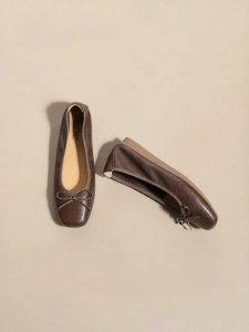 Reemoor | Pointed Toe Ballet Flats Leather  Womens Shoes