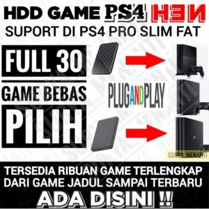 HDD GAME HARDISK EKSTERNAL PS4 1TB HARDDISK EXTERNAL PLAYSTATION 4 + DLC GAMES BEBAS REQUEST
