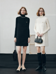 FAMANXUAN | Sleeveless Mini-style Wool Vest Dress