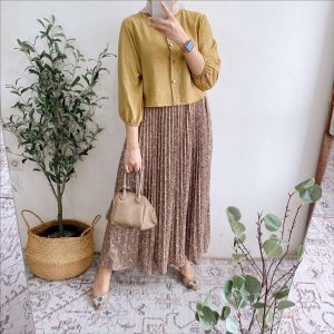 Setelan Rok Plisket Kekinian Paling Murah Set Rok Plisket Premium Murah