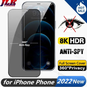 JLK 2023 New 360 Full Spy/Privacy Glass with anti fingerprint screen protector film for iPhone 15 ProMax SE 6/6S/7/8/14 Plus XS X XR 12 13 MINI 11 14 Pro Max Anti-Peeping Glass cover