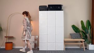 ANTBOX Lemari Pakaian Susun Plastik Putih Serbaguna 10 Box 1 Gantungan 590L Baju Lemari Pakaian Plastik Tebal Kokoh Dapat Menampung Beban 60 KG Lemari Baju Minimalis Rangka Kabinet Lipat Terintegrasi Mudah Dipasang Kabinet Penyimpanan Serbaguna - Lazada