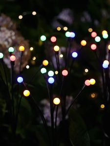 8 Solar Lights Outdoor Romantic Rocking Firefly LED waterproof Light Ball Lawn Garden Decoration