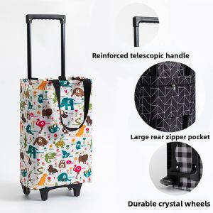 YYBAIO | Waterproof Insulated Heavy-duty Portable Shopping Cart